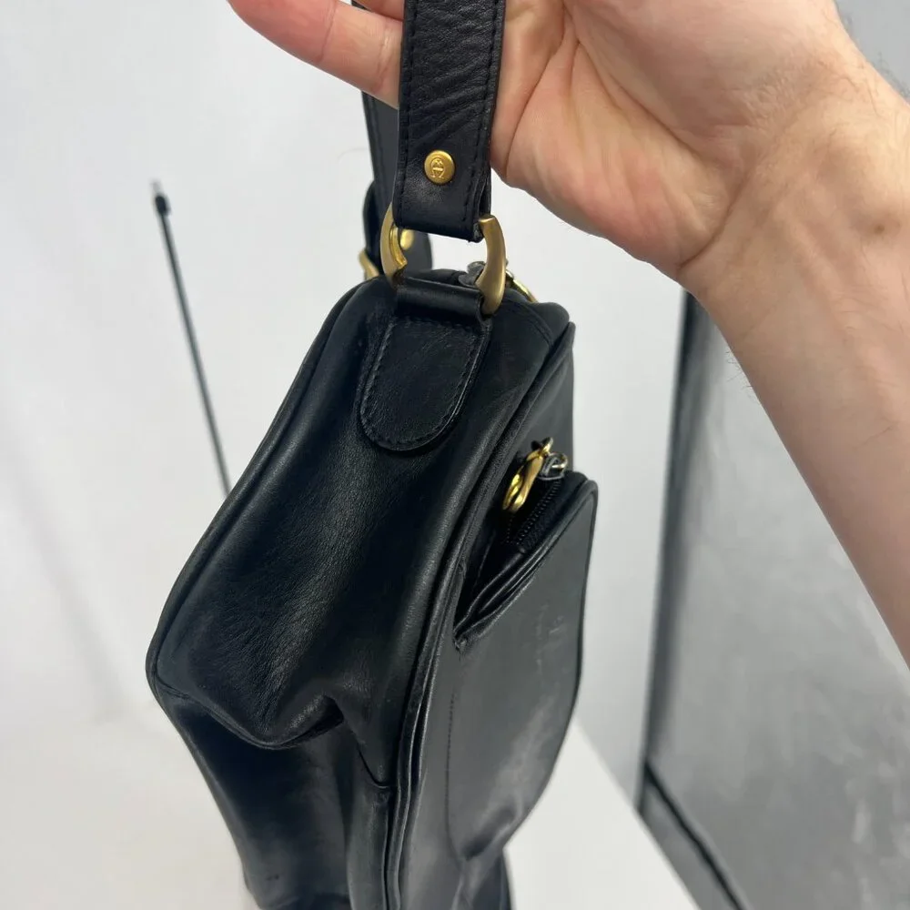 Etienne Aigner Black Leather Crossbody Bag